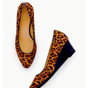 NWT Talbots Classic Leopard Laney Wedges